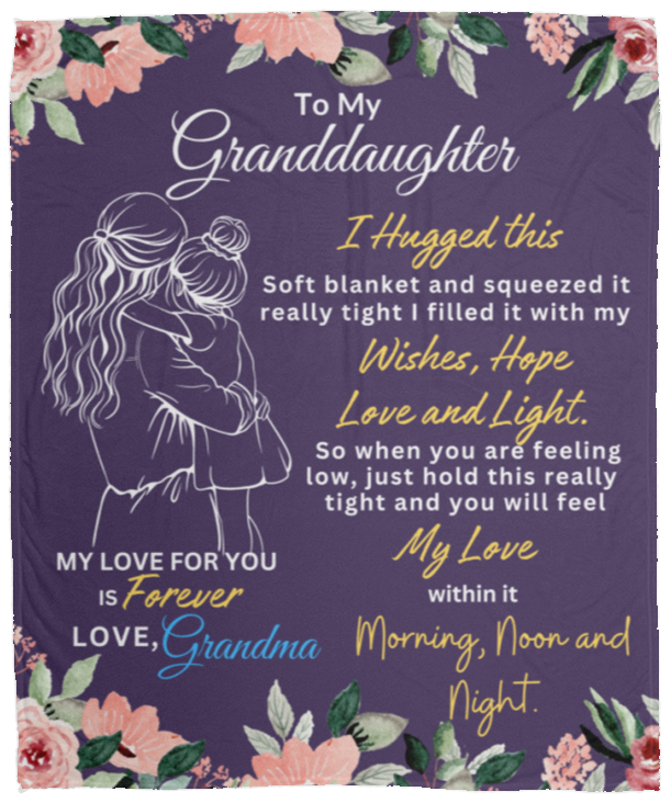 To My Granddaughter | Blanket | Purple