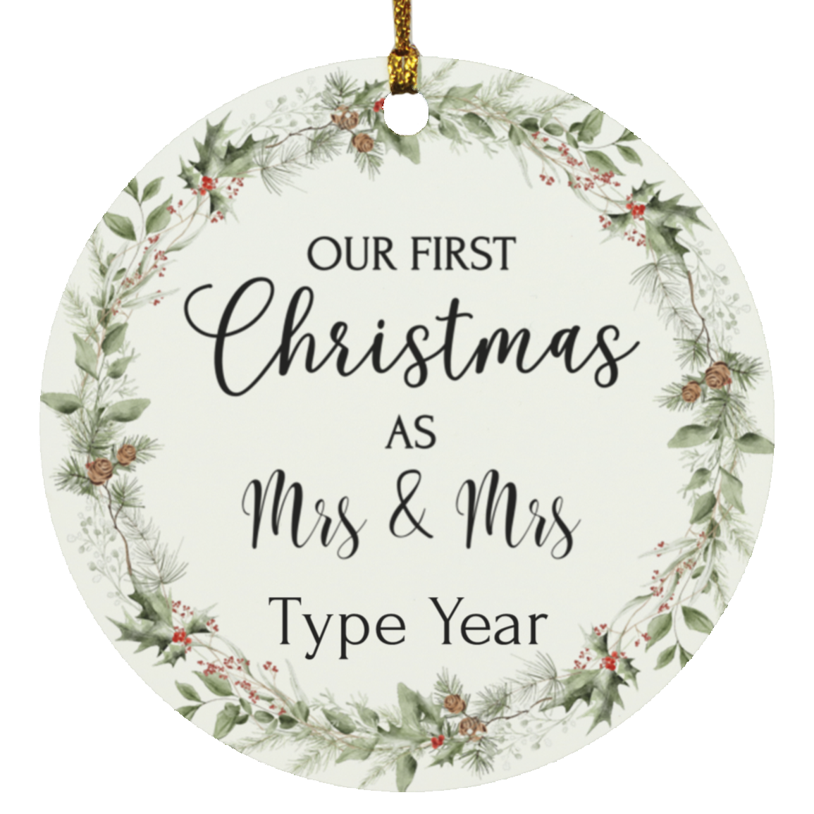 Christmas Ornament | Our First Christmas as Mr & Mrs