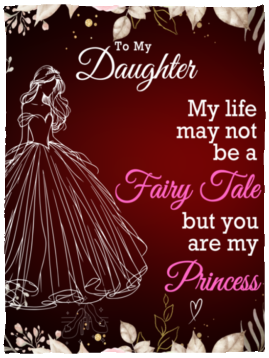 To My Daughter | My Princess | Blanket | Red