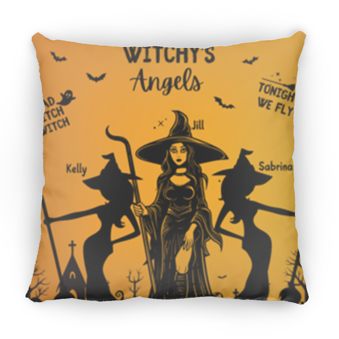 Halloween | Witchly Angels | Pillow 18X18