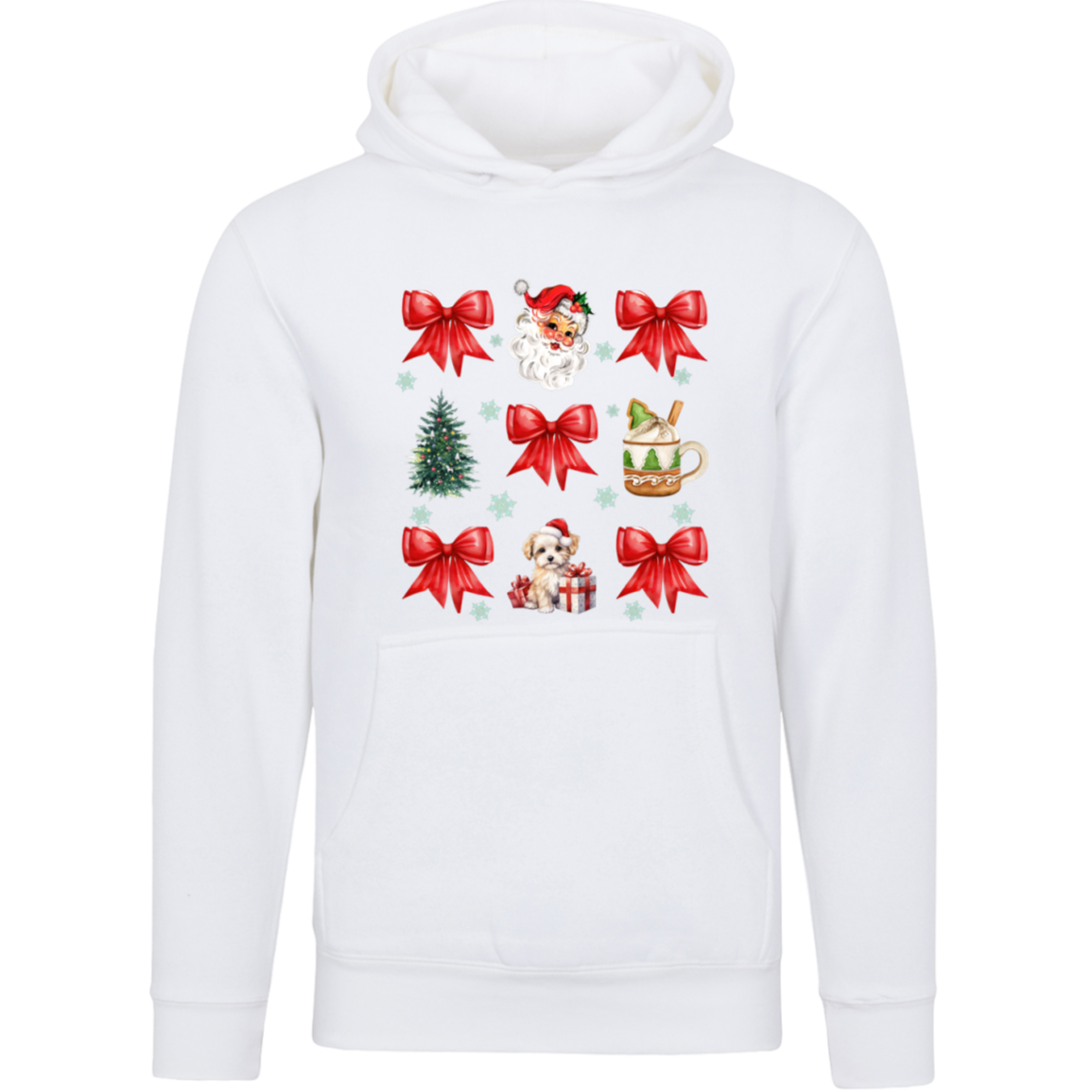 Christmas Coquette Bow | Tie Dye Hoodie