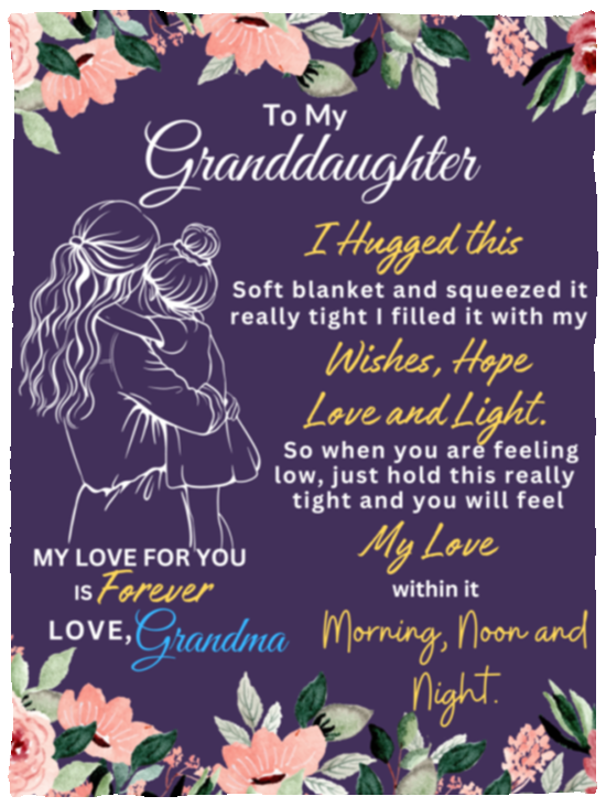 To My Granddaughter | Blanket | Purple
