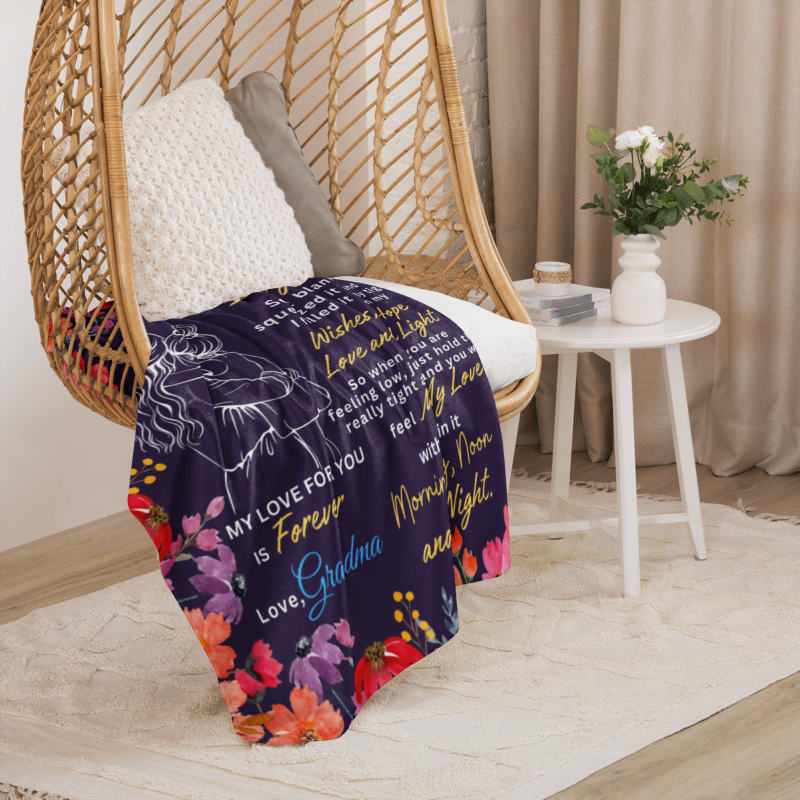 To My Granddaughter | Blanket | Pink Flowers