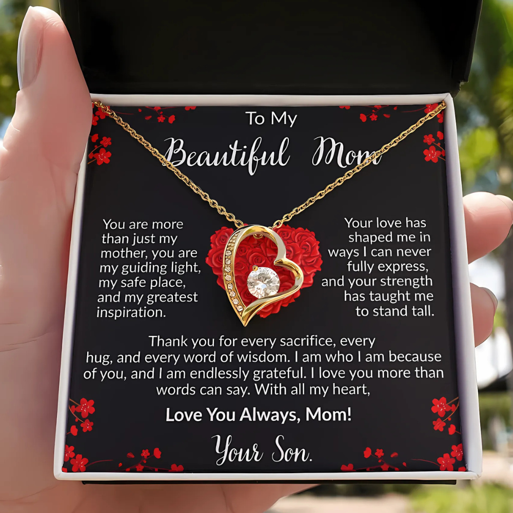 To My Beautiful Mom | Forever Love Necklace