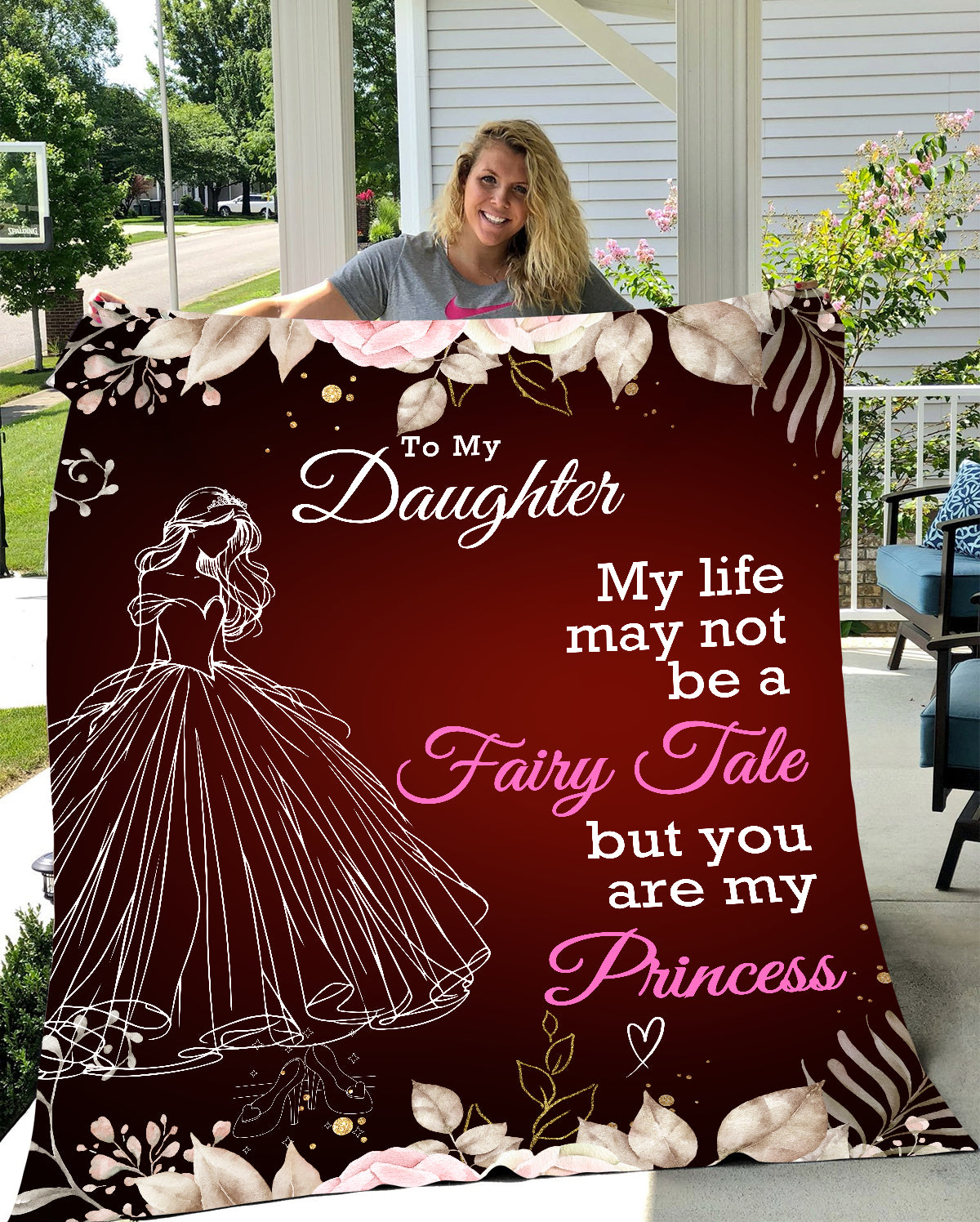 To My Daughter | My Princess | Blanket | Red