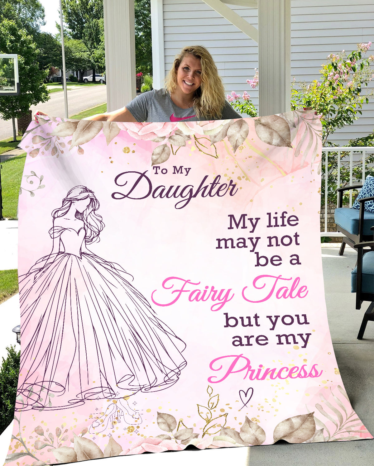 To My Daughter Princess | Blanket | Pink