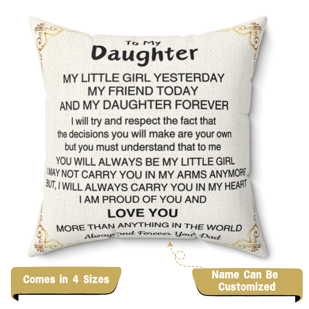 Personalized | To My Daughter | Pillow and Cover