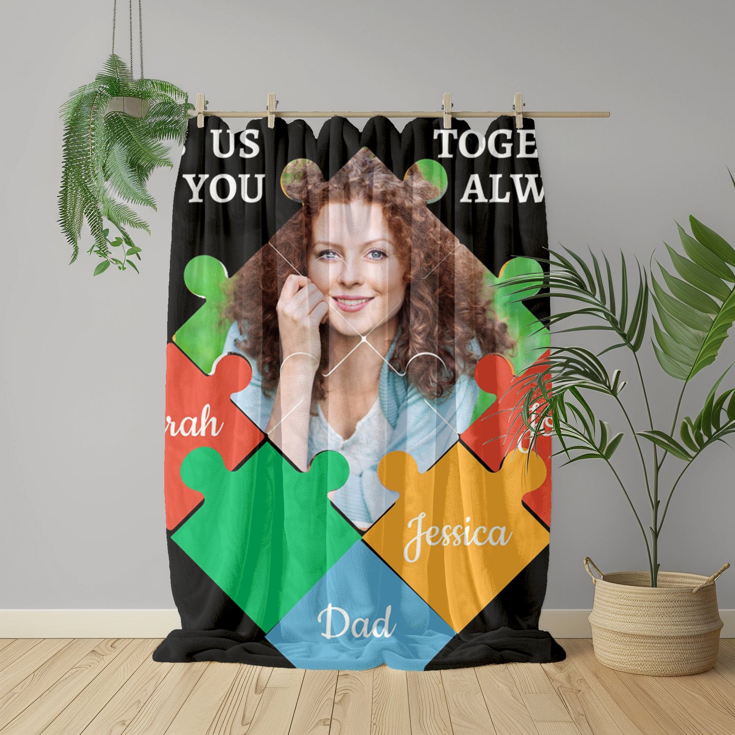 Personalized Name and Picture | Mom's Puzzle Piece | Blanket