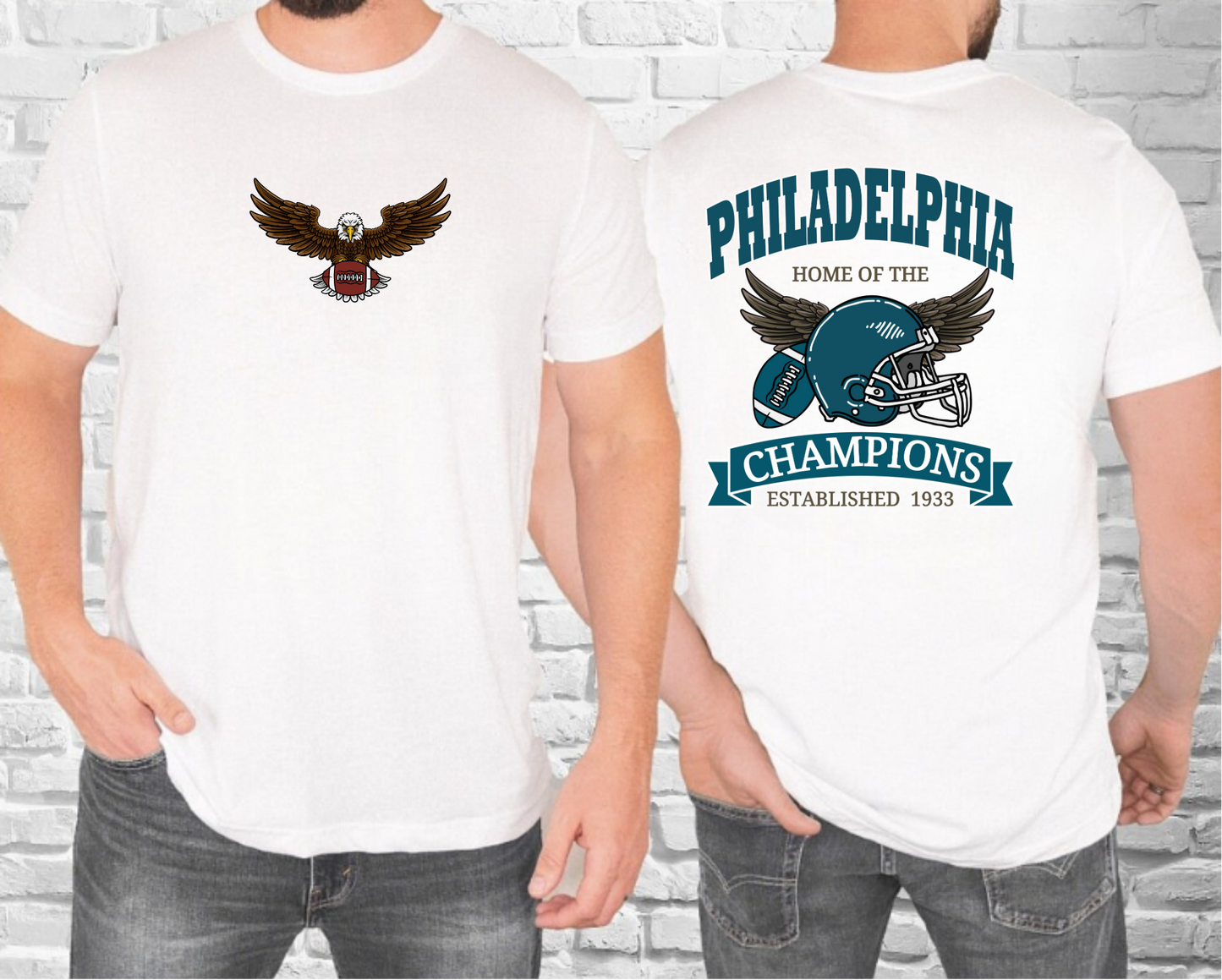 Football Champions Philadelphia Men's Heavy Oversized T-Shirt