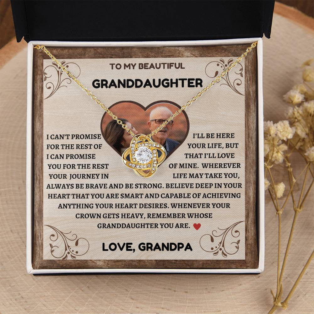 To My Beautiful Granddaughter | Personalized | Love Knot Necklace