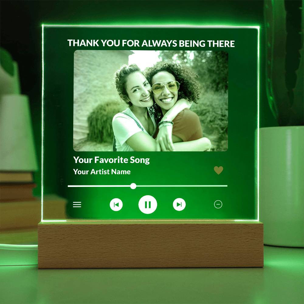 Personalize Square Acrylic Plaque - Thank You For Always Being There