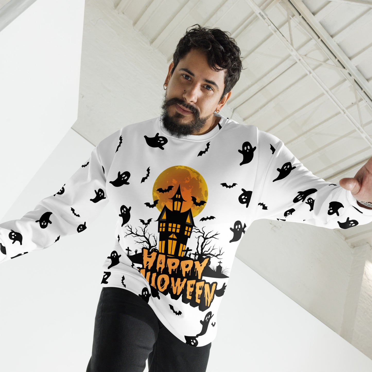 Halloween - Ghost All-Over Print Unisex Sweatshirt