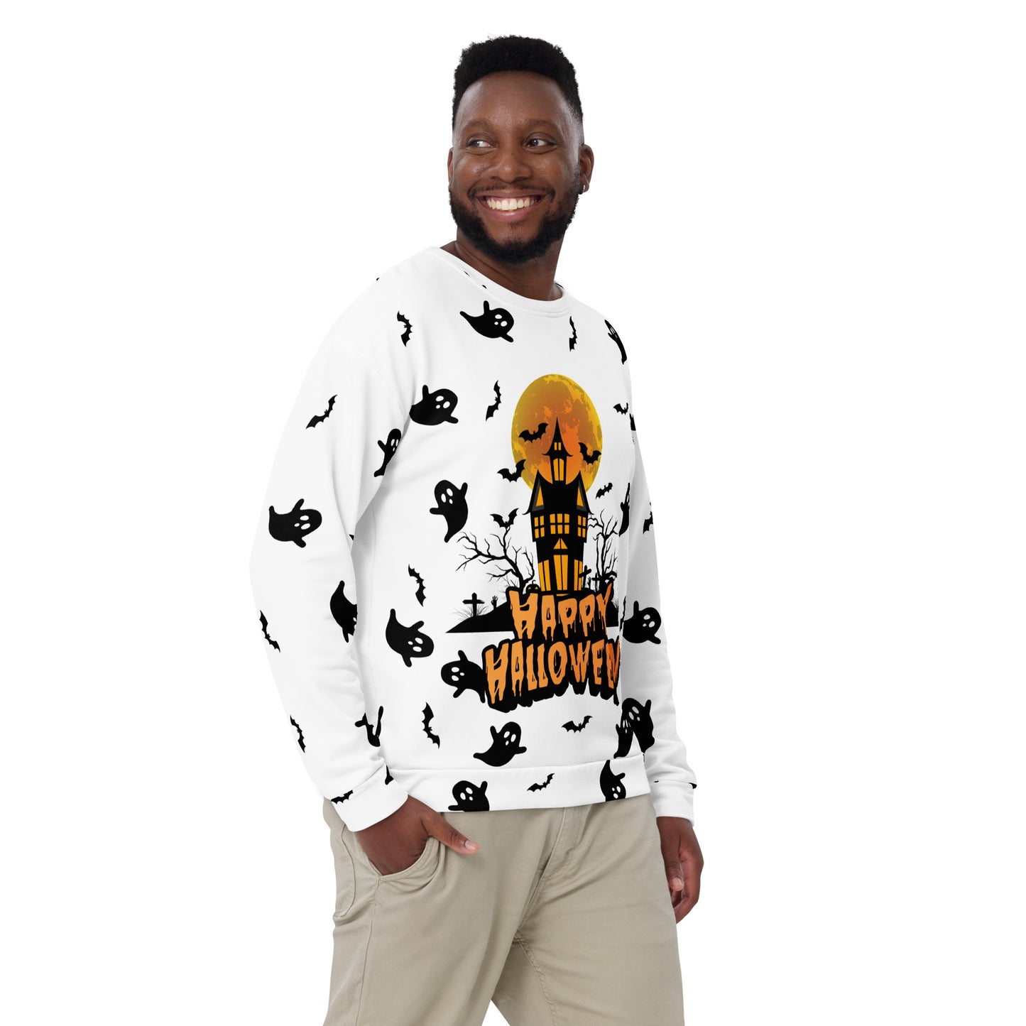 Halloween - Ghost All-Over Print Unisex Sweatshirt
