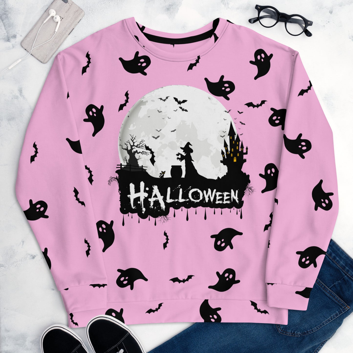 Halloween -Ghost Sweatshirt - Unisex Sweatshirt