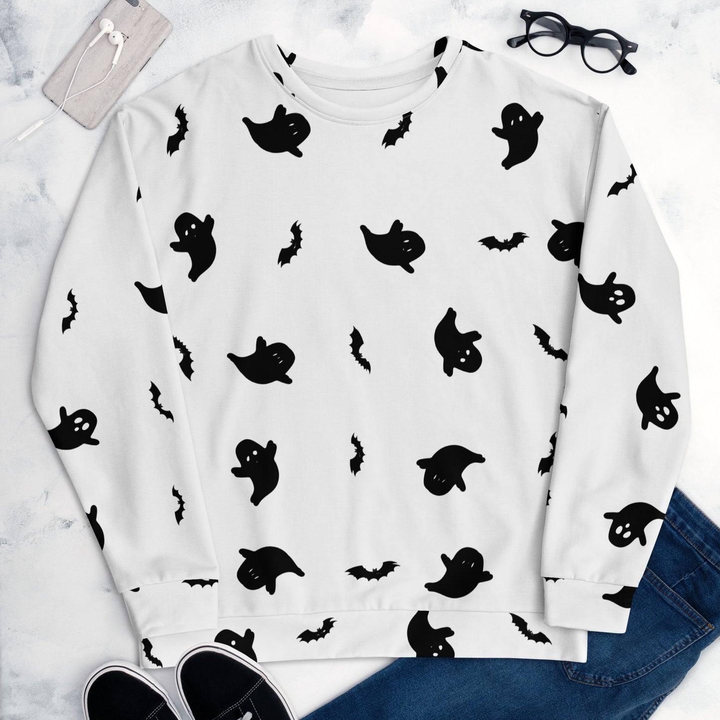 Halloween | Ghost Print | Unisex Sweatshirt