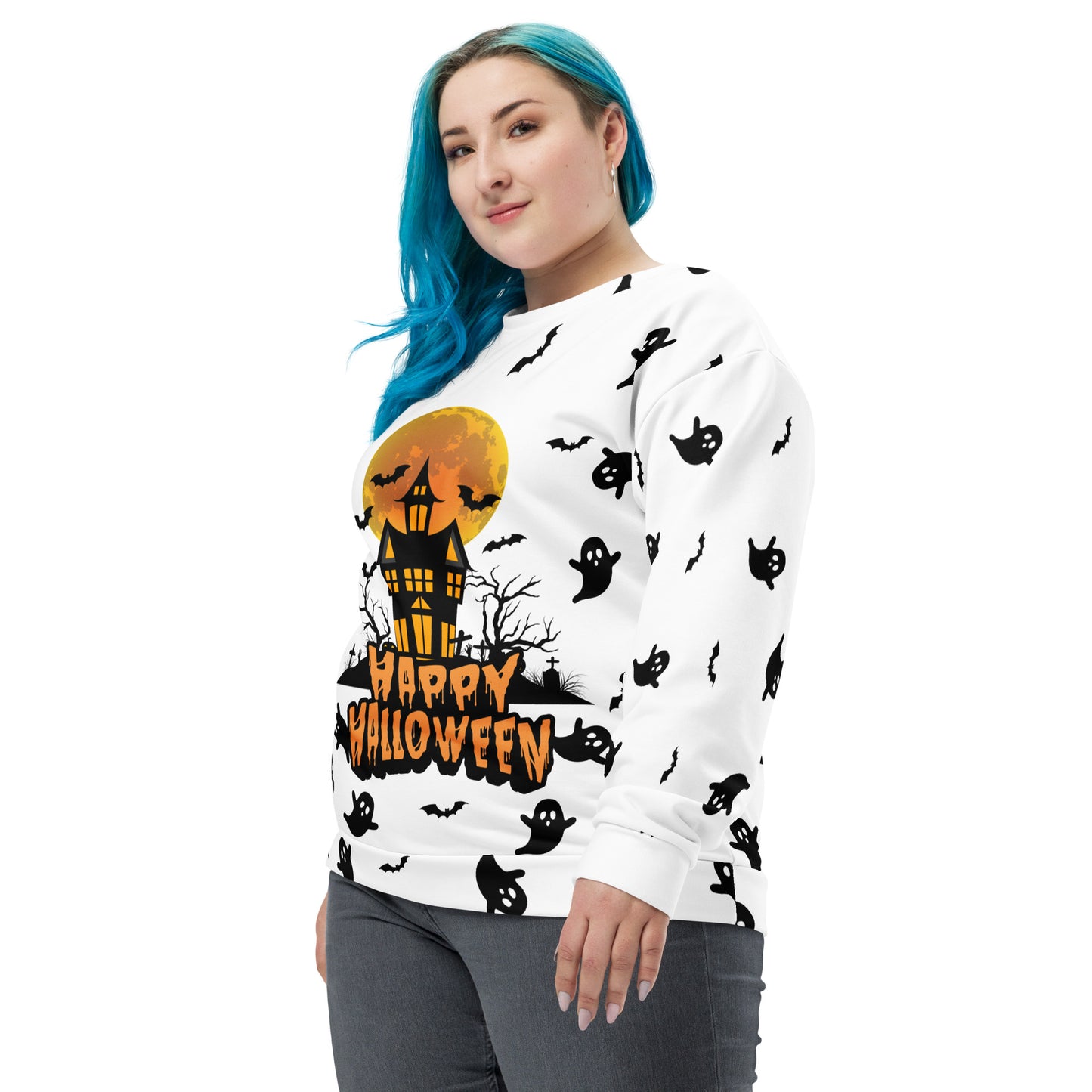 Halloween - Ghost All-Over Print Unisex Sweatshirt