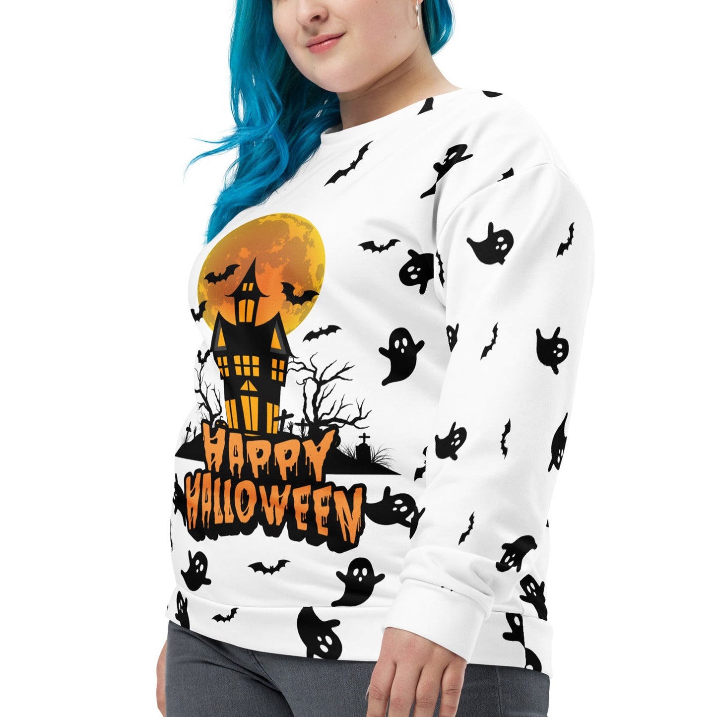 Halloween - Ghost All-Over Print Unisex Sweatshirt