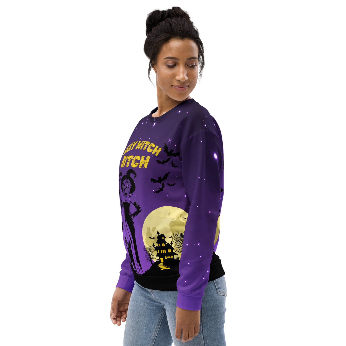 Halloween Sexy Witch Bitch - All-Over Print Unisex Sweatshirt