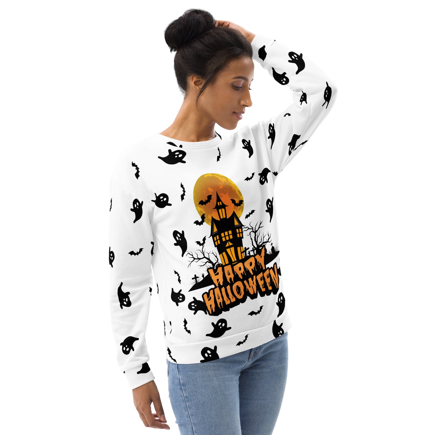Halloween - Ghost All-Over Print Unisex Sweatshirt