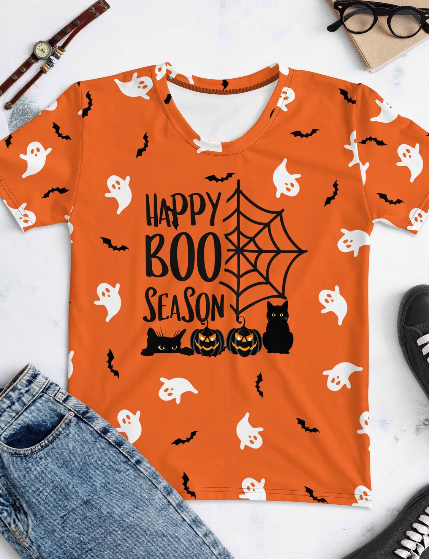 Halloween - Ghost -Boo! Allover Print Women's T-shirt
