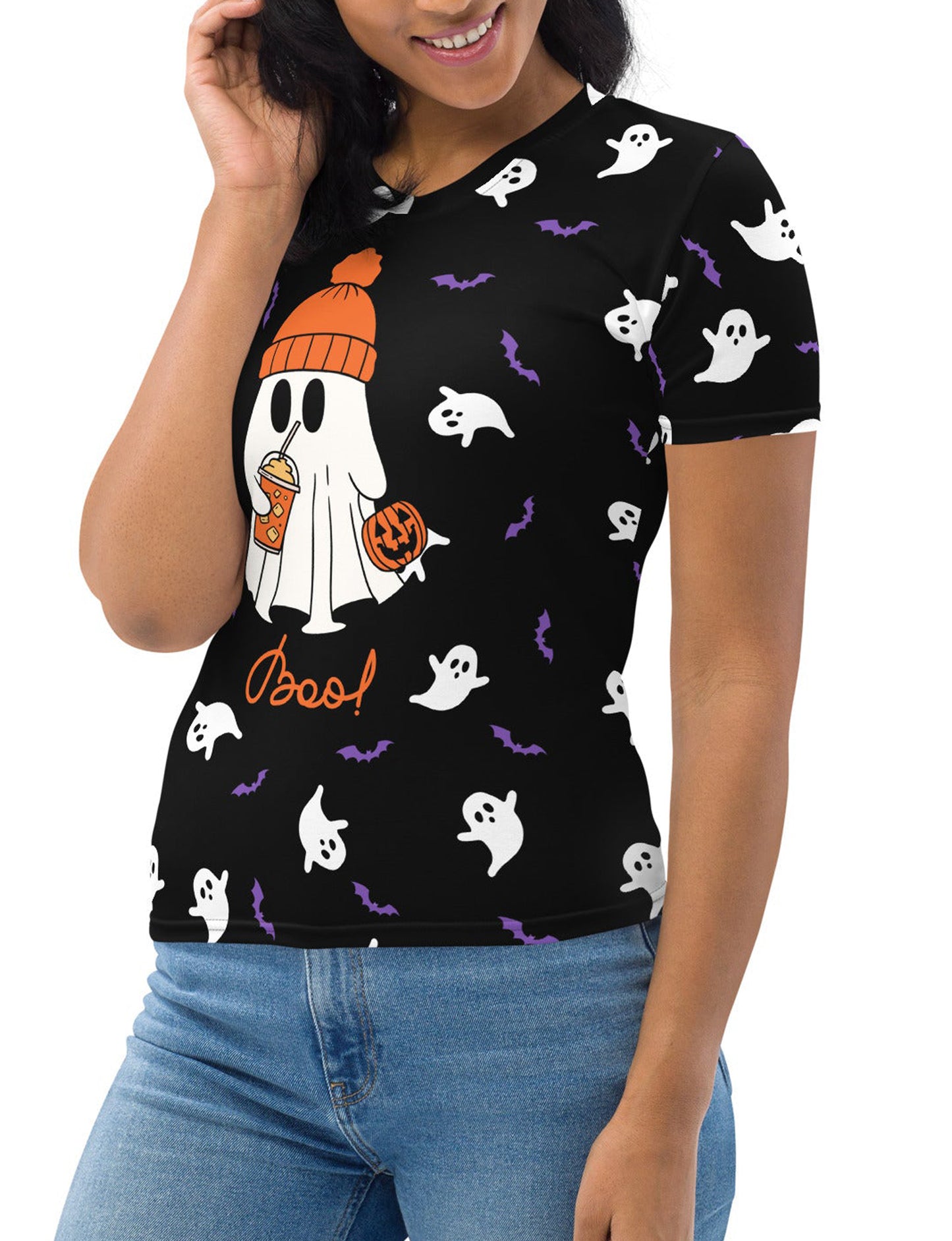 Halloween - Ghost- Boo! All-Over Print Women's T-shirt