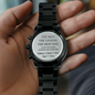 The Man, The Legend, The Best Dad | Engraved Design Black Chronograph Watch
