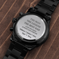 The Man, The Legend, The Best Dad | Engraved Design Black Chronograph Watch