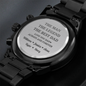 The Man, The Legend, The Best Dad | Engraved Design Black Chronograph Watch