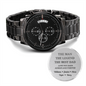 The Man, The Legend, The Best Dad | Engraved Design Black Chronograph Watch