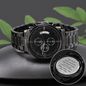 The Man, The Legend, The Best Dad | Engraved Design Black Chronograph Watch
