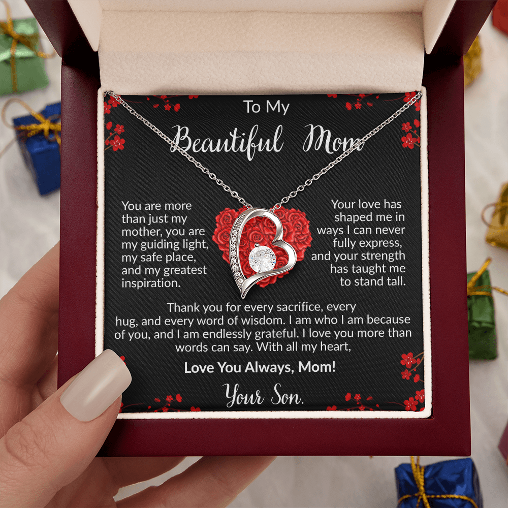 To My Beautiful Mom | Forever Love Necklace