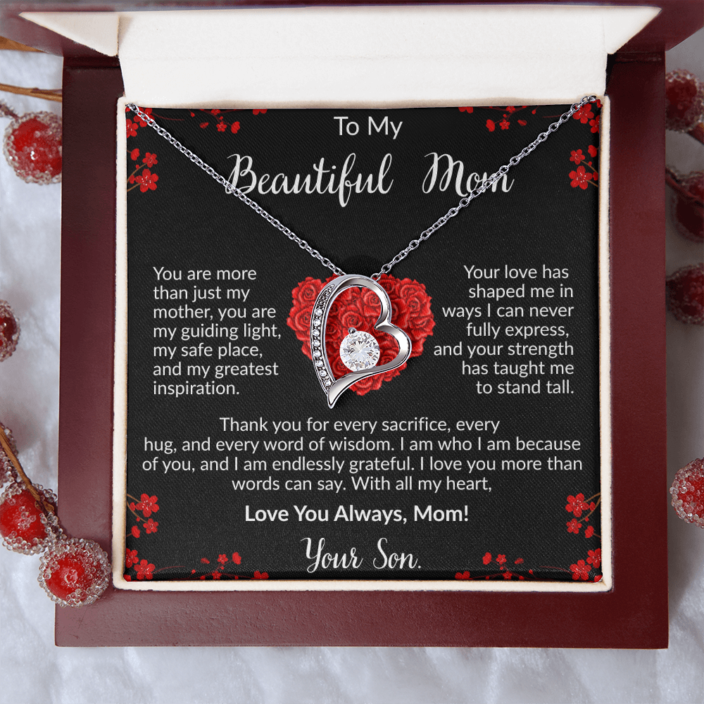To My Beautiful Mom | Forever Love Necklace