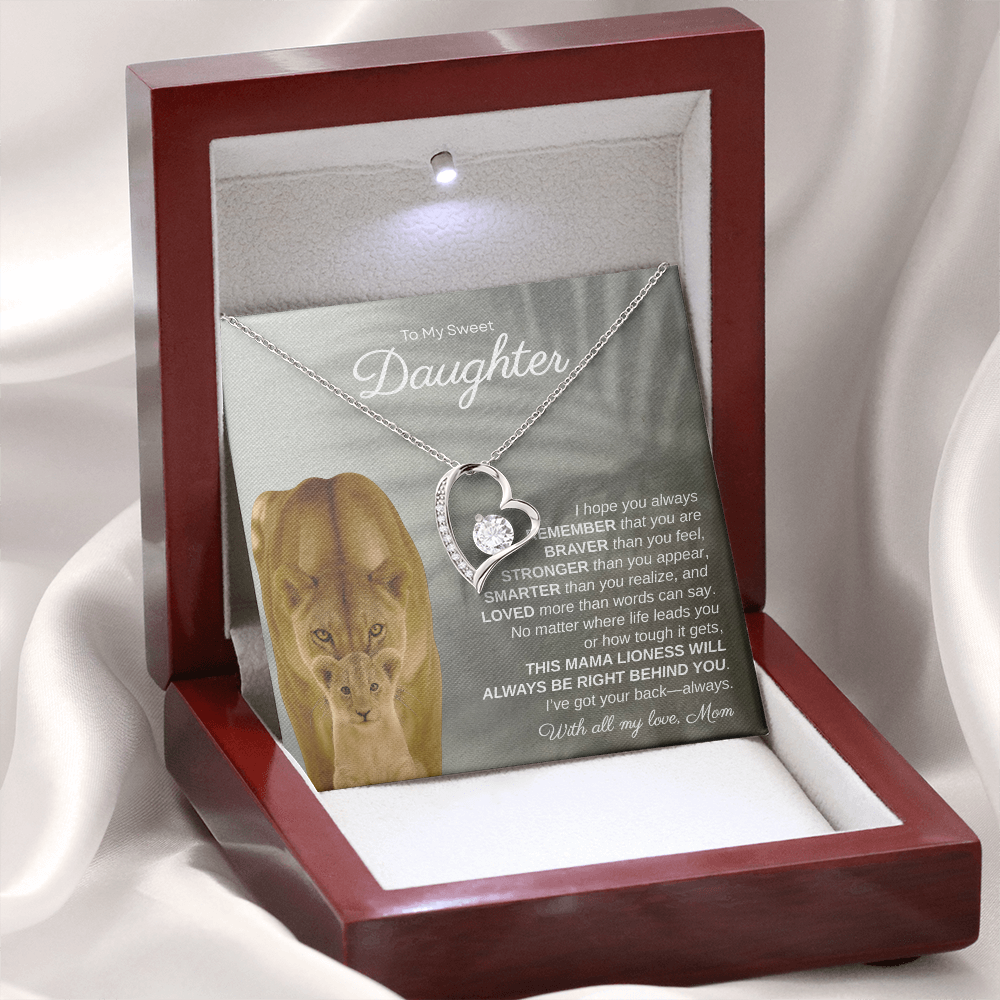 To My Sweet Daughter, I Hope You Always Remember | Forever Love Necklace