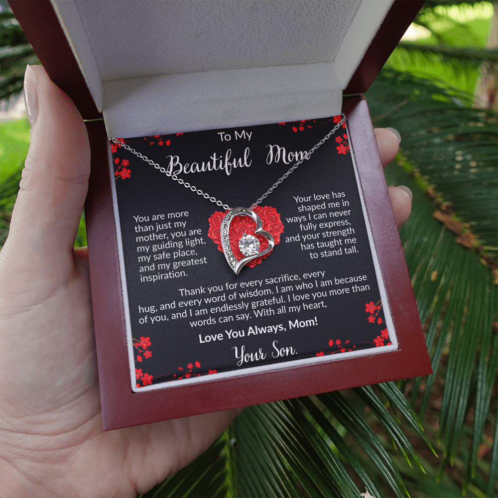 To My Beautiful Mom | Forever Love Necklace