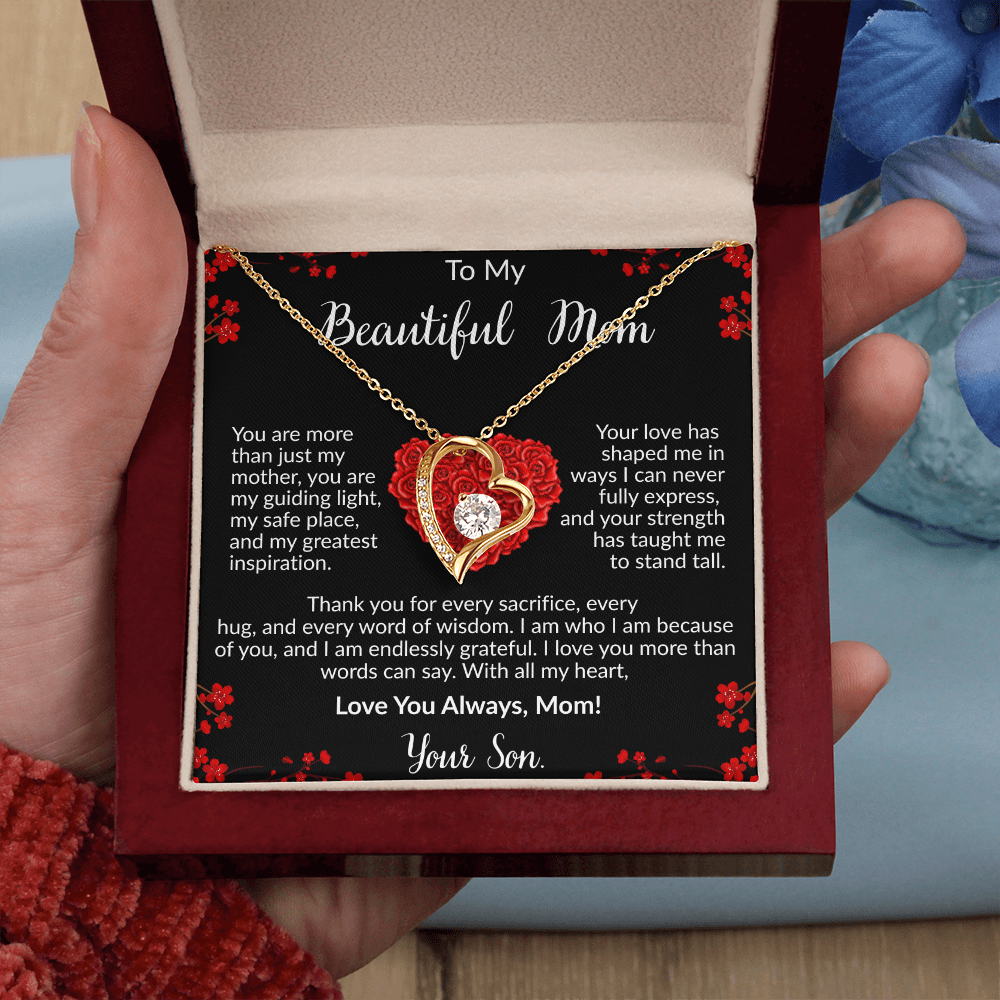 To My Beautiful Mom | Forever Love Necklace