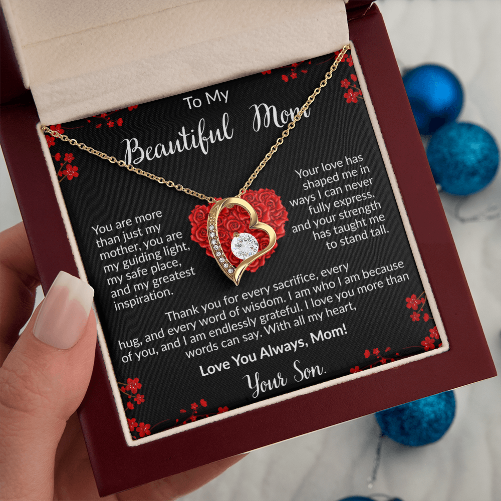 To My Beautiful Mom | Forever Love Necklace