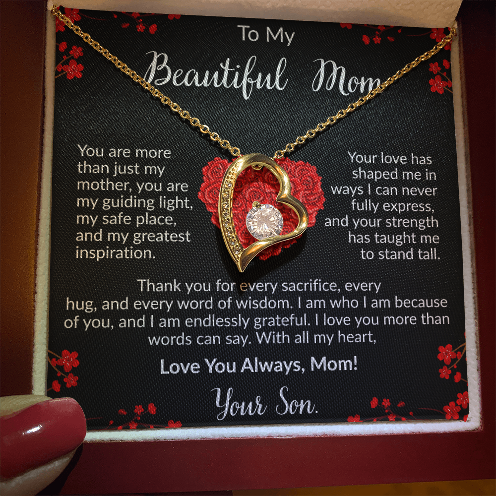 To My Beautiful Mom | Forever Love Necklace