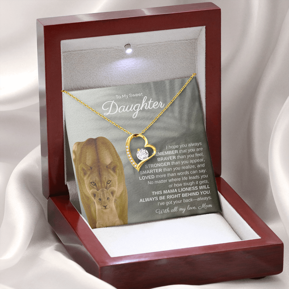 To My Sweet Daughter, I Hope You Always Remember | Forever Love Necklace
