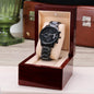 The Man, The Legend, The Best Dad | Engraved Design Black Chronograph Watch