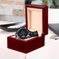 The Man, The Legend, The Best Dad | Engraved Design Black Chronograph Watch