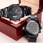 The Man, The Legend, The Best Dad | Engraved Design Black Chronograph Watch