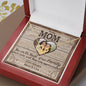 To My Mom with Love from the Heart Necklace