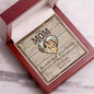 To My Mom with Love from the Heart Necklace