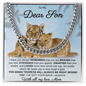 To My Dear Son | I Hope You Always Remember | Men's | Cuban Link Necklace