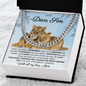 To My Dear Son | I Hope You Always Remember | Men's | Cuban Link Necklace