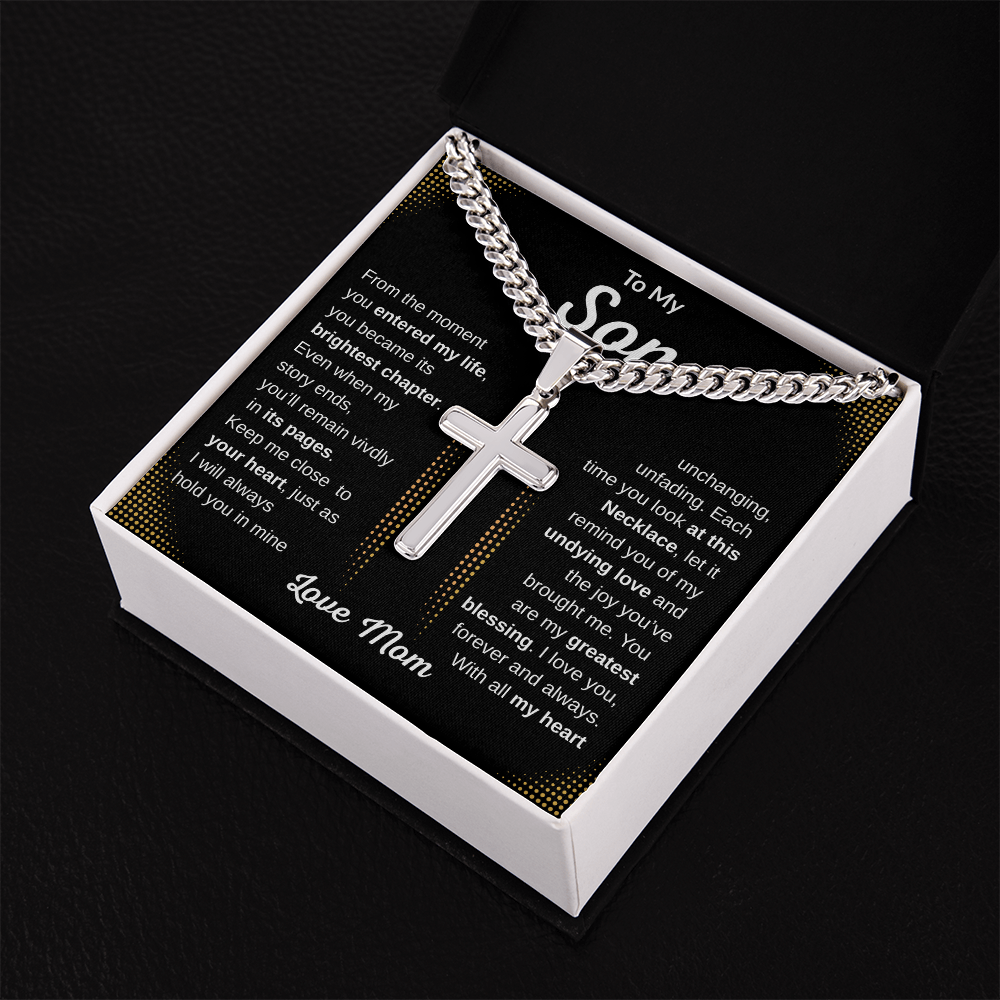 To My Son | Cuban Chain with Artisan Necklace