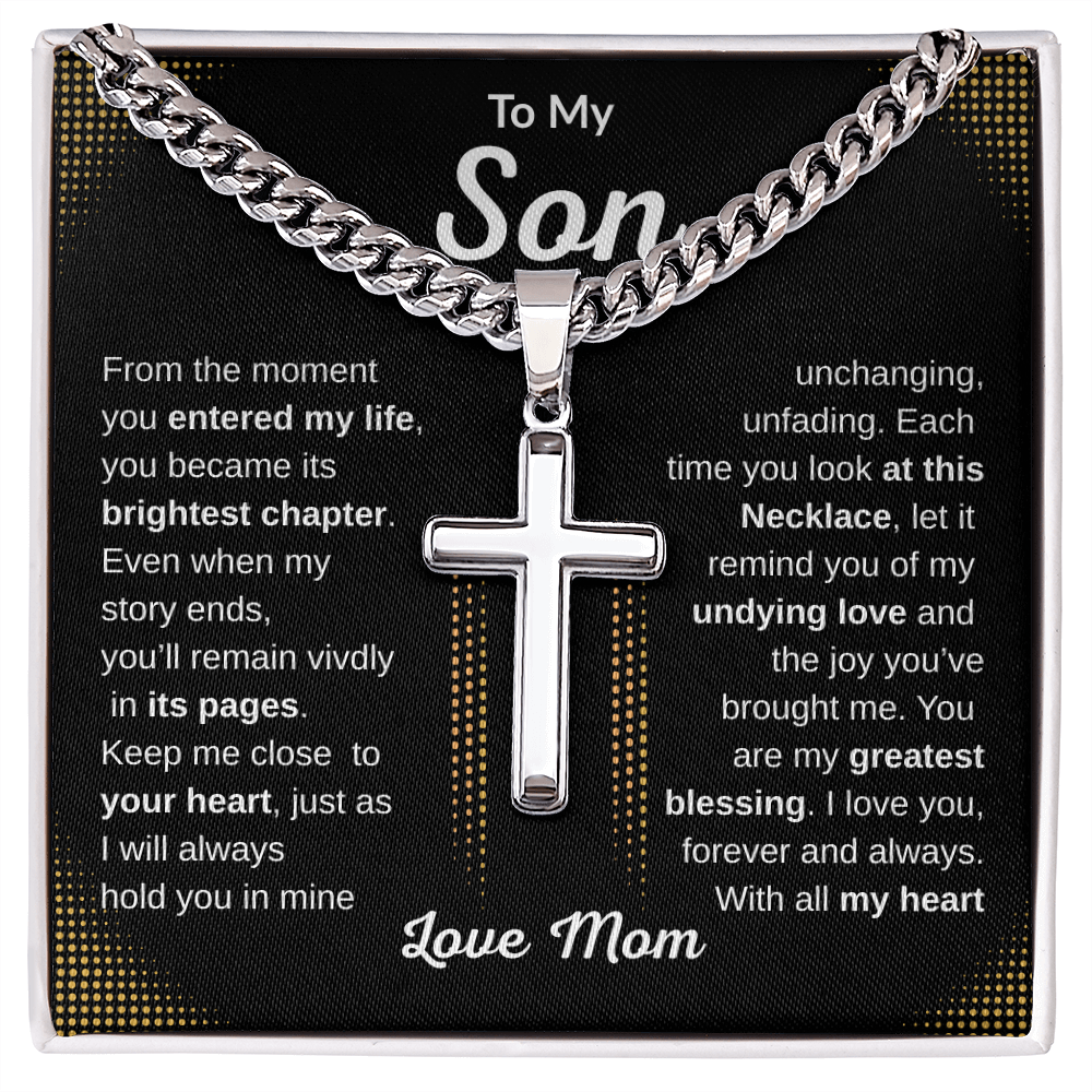 To My Son | Cuban Chain with Artisan Necklace