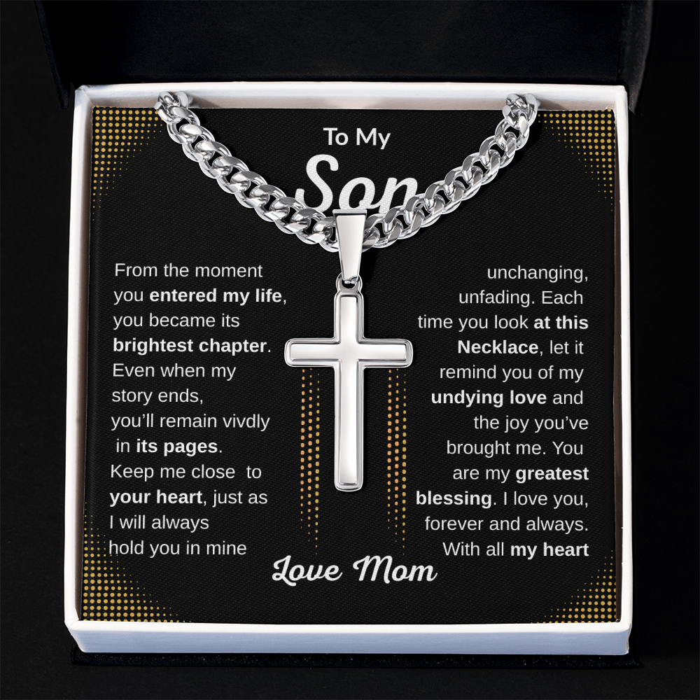 To My Son | Cuban Chain with Artisan Necklace