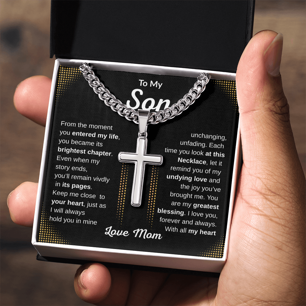 To My Son | Cuban Chain with Artisan Necklace