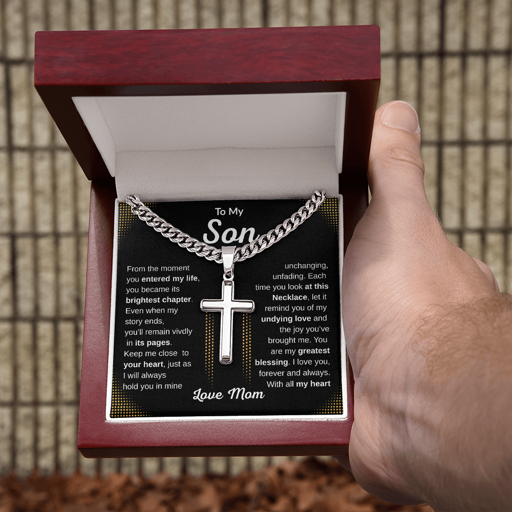 To My Son | Cuban Chain with Artisan Necklace